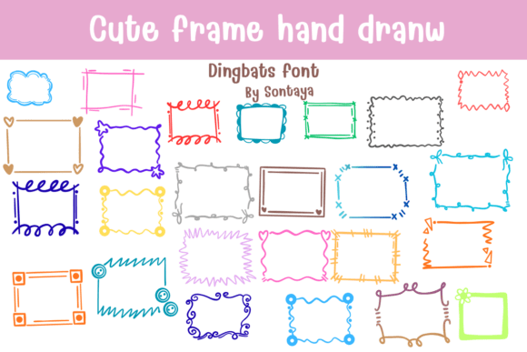 Cute Frame: The Hand-Drawn Border Font for Modern Design