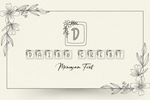 Daisy Crest: A Hand-Drawn Monogram for Creative Warmth