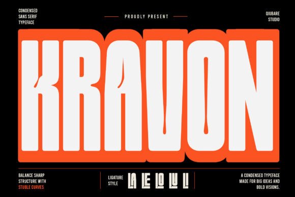 Kravon: The Bold Condensed Typeface for Modern Impact